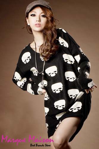 Cardigan Skull Black